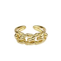 Cross-wound Simple Golden Texture Fine Twisted Fashion Ring main image 6