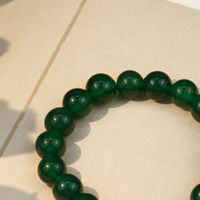 Mode Grüner Achat Chalcedon Mode Einfaches Armband Kristall Weiße Jade Anhänger Armband main image 4