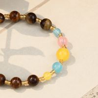 Retro Woody-jade Bracelet Multi-treasure Stitching Golden Silk Jade Bracelets main image 4