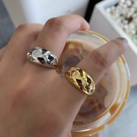 Fashion Simple Solid Color Geometric Open Alloy Opening Ring main image 1
