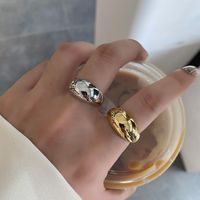 Fashion Simple Solid Color Geometric Open Alloy Opening Ring main image 3