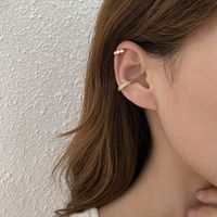 French Luxury Zircon No Pierced Ear Clip Simple Diamond-shaped Earring main image 5