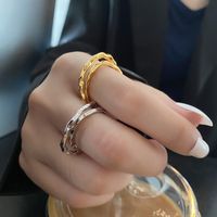 Bamboo Creative Fine Simple Geometric Solid Color Simple Ring main image 1