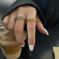 Bamboo Creative Fine Simple Geometric Solid Color Simple Ring main image 5