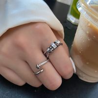 Fashion Simple Geometric Opening Simple Hollow Star Pattern Finger Ring main image 3