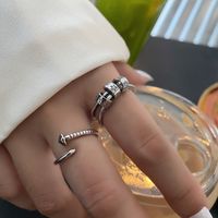 Fashion Simple Geometric Opening Simple Hollow Star Pattern Finger Ring main image 5