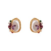 Retro Butterfly Natural Stone Fashion Earrings main image 6