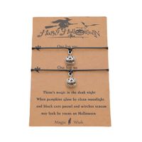 New Pumpkin Head Funny Halloween Bracelet Fashion Push-pull Woven Card Bracelet Wholesale main image 6