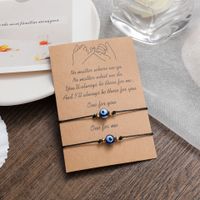 Glass Bead Woven Bracelet Creative Demon Eye Couple Card Bracelet 2-piece Set Of Hand Strap main image 3