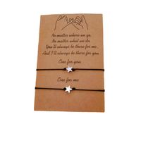 New Woven Bracelet European And American Independence Day Copper Star Card Bracelet main image 2