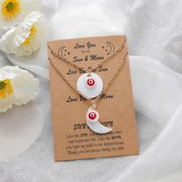 New Couple Necklace 2-piece Set Creative Personality Shell Demon Eye Sun Moon Necklace main image 3