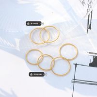 Simple Geometric Plain Ring Titanium Steel Ring main image 3