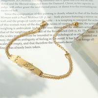 Light Luxury Trend Fashion Pattern Bracelet Titanium Steel Plated 18k Gold Niche Hand Jewelry main image 5