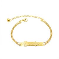 Light Luxury Trend Fashion Pattern Bracelet Titanium Steel Plated 18k Gold Niche Hand Jewelry main image 6