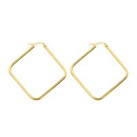 Simple Exaggerated Geometric Square Titanium Steel Earrings main image 5