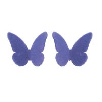 Fashion Solid Color Flocking Butterfly Simple Earrings main image 6