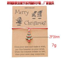 European And American Christmas Tree Alloy Drop Oil Pendant Hand Knitted Bracelet sku image 2