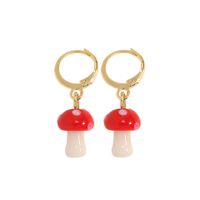 Fashion Cute Polka Dot Mushroom Earrings Simple Earrings Women sku image 6