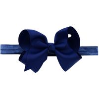 European And American Children's Handmade Solid Color Alice Flower Bow Baby Headband sku image 1