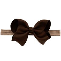 European And American Children's Handmade Solid Color Alice Flower Bow Baby Headband sku image 3