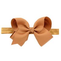 Children's Handmade Solid Color Flower Bow Baby Headband Wholesale sku image 2