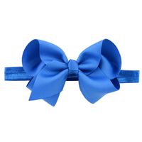 Children's Handmade Solid Color Flower Bow Baby Headband Wholesale sku image 6