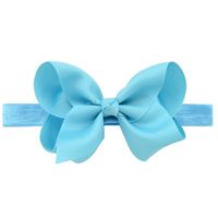 Children's Handmade Solid Color Flower Bow Baby Headband Wholesale sku image 7