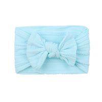 European And American Children's Solid Color Elastic Bow Headband Wholesale sku image 9