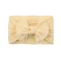 European And American Children's Solid Color Elastic Bow Headband Wholesale sku image 12