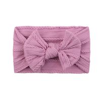 European And American Children's Solid Color Elastic Bow Headband Wholesale sku image 16