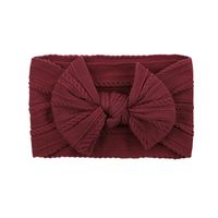 European And American Children's Solid Color Elastic Bow Headband Wholesale sku image 18