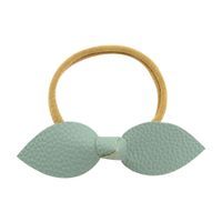 Leather Bow Exquisite Hair Tie Girl Cute Headband Rubber Band Headdress sku image 7