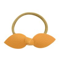 Leather Bow Exquisite Hair Tie Girl Cute Headband Rubber Band Headdress sku image 10