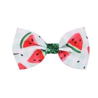 New Fruit Print Bow Hairpin Baby Watermelon Bangs Clip Children's Hair Accessories sku image 1