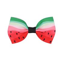 New Fruit Print Bow Hairpin Baby Watermelon Bangs Clip Children's Hair Accessories sku image 3