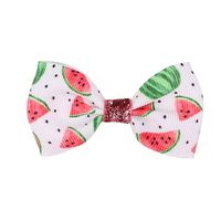 New Fruit Print Bow Hairpin Baby Watermelon Bangs Clip Children's Hair Accessories sku image 5
