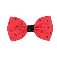 New Fruit Print Bow Hairpin Baby Watermelon Bangs Clip Children's Hair Accessories sku image 6