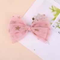 Wholesale Large Bow Hairpin Retro Chiffon Mesh Hairpin Polka Dot Hair Accessories sku image 6