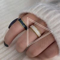 Fashion Enamel Opening Adjustable Index Finger Ring sku image 1