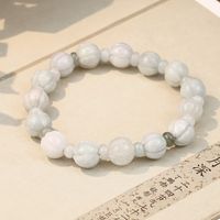 Pulsera De Lujo Ligera De Jadeíta Con Cuentas De Olivo Tibetano Natural, Joyería Retro Femenina sku image 1