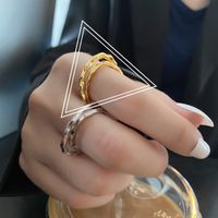 Bamboo Creative Fine Simple Geometric Solid Color Simple Ring sku image 2