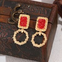 Perles De Riz Galvanoplastie Boucles D&#39;oreilles Géométriques Boucles D&#39;oreilles Bijoux D&#39;oreille sku image 1