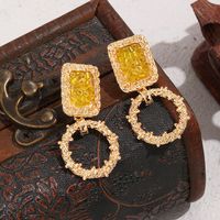 Perles De Riz Galvanoplastie Boucles D&#39;oreilles Géométriques Boucles D&#39;oreilles Bijoux D&#39;oreille sku image 2