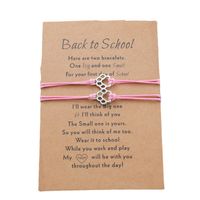 New Dog Paw Card Bracelet Parent-child Gift Wax Thread Braided Bracelet 2-piece Set sku image 6