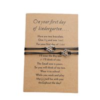 New Dog Paw Blessing Card Bracelet European And American Creative Alloy Wax Rope Braided Bracelet sku image 5