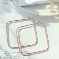 Simple Exaggerated Geometric Square Titanium Steel Earrings sku image 13