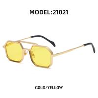 New European And American Men's Polygonal Small Frame Sunglasses Wholesale main image 5