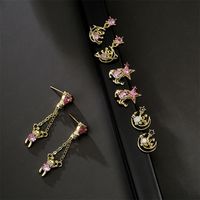 Cute Animal Copper Micro-inlaid Zircon Copper Earrings Female main image 1