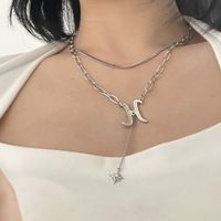 Eight-pointed Star Love Double-layer Niche Necklace main image 3