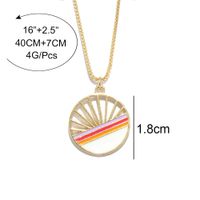 Simple Copper Fashion Female Pendant Dripping Oil Necklace main image 6